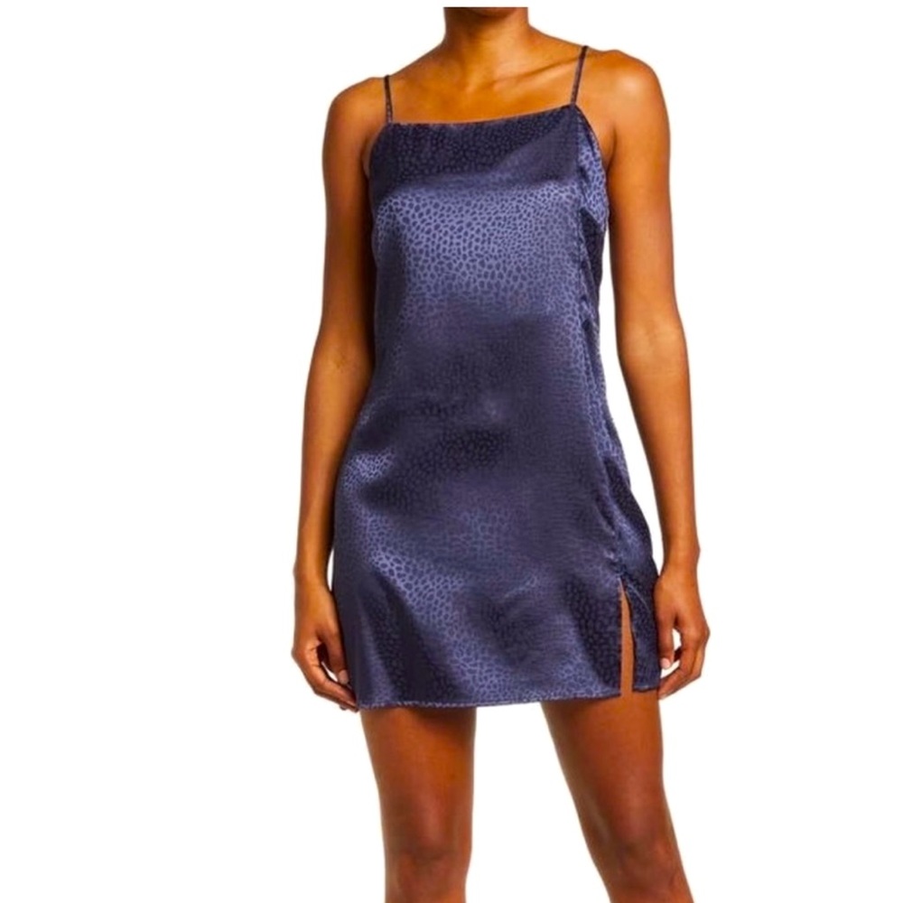 Nordstrom Sophie Rue Blue Leopard Print mini dress